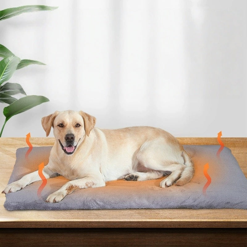Self-Heating Pet Mat for Dogs and Cats Thick Warm Bed Pad Soft Thermal Blanket Non-Electric Heated Cushion for Winter