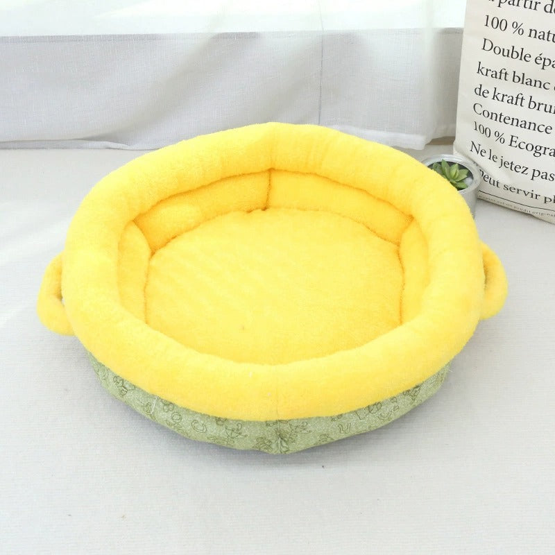 Warm Winter Pet Bed Round Windproof Nest for Cats and Dogs