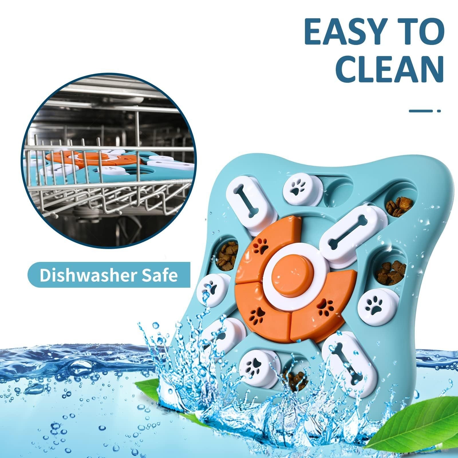 Interactive Pet Puzzle Toy for Dogs and Cats Slow Feeder Treat Dispensing Sound Toy for Smart Pets