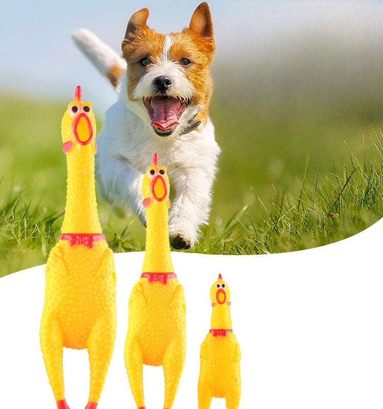Screaming Chicken Pet Toy Funny Squeaky Chew Toy for Dogs and Cats Durable Bite-Resistant Stress Relief Toy